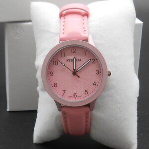 Watch, Strada, Pink Faux Leather Strap (36.32 mm) (5.75-7.7 in)